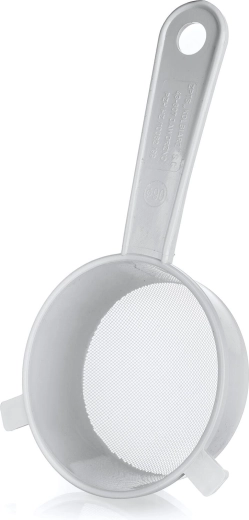 Kuhinjsko cjedilo PRAKTIS 9 cm s ručkom – bijelo