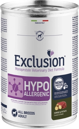 Exclusion Hypoallergenic konzerva za pse konj i krumpir 200 g