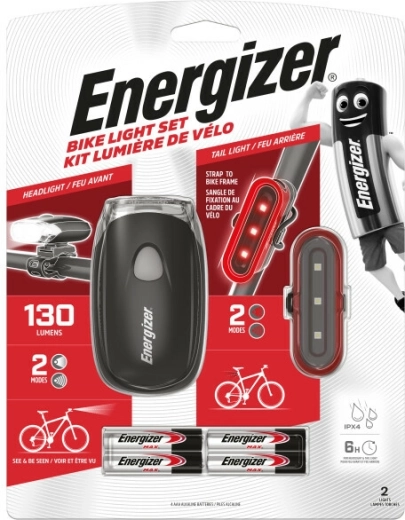 Energizer set prednjeg i stražnjeg svjetla za bicikl, 4× AAA