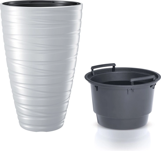 Visoka žardinjera s unutarnjom košarom Maze 37,5 cm bijela