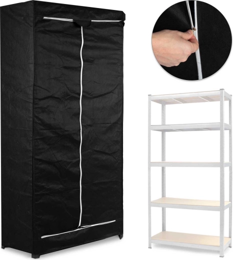 Zaštitna navlaka za regal 180 × 90 × 40 cm crna