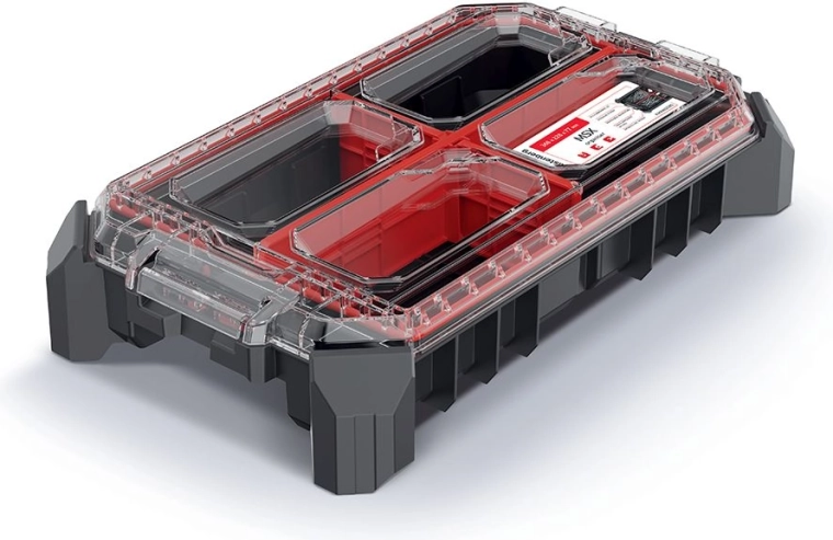 Modularni organizator MSX 36,8 × 22,8 × 7,7 cm s prozirnim poklopcem