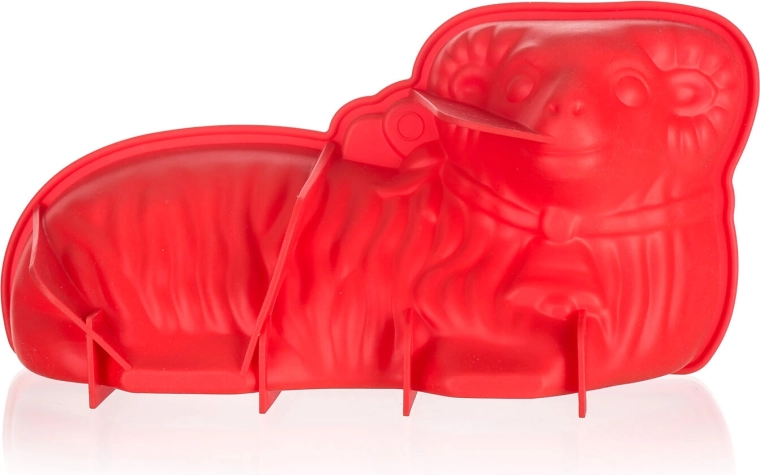 Silikonski kalup za uskrsnog janjca 31 × 16 × 9 cm Culinaria crveni
