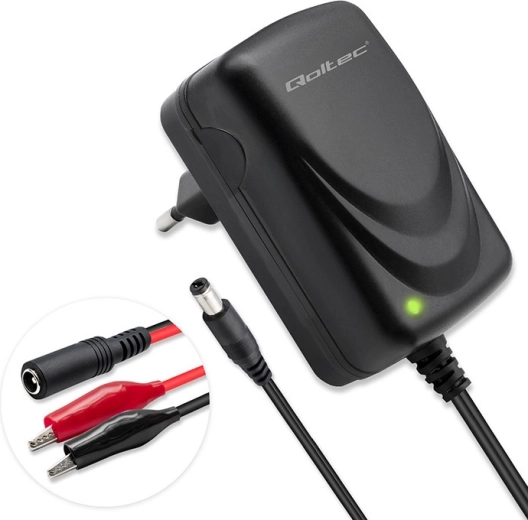 Inteligentni punjač akumulatora AGM, GEL i STD 6V/12V s LED indikacijom, 6 W, priključak 5,5×2,1 mm, kabel 1,8 m