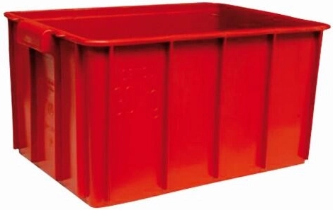 Transportna gajba za meso 60 × 40 × 30 cm, HDPE plastika, pune stijenke, nosivost 30 kg