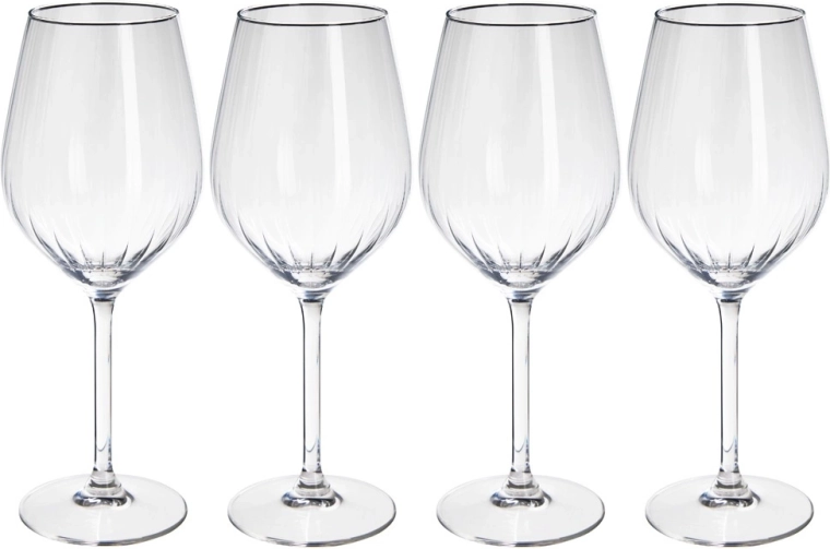 Staklene čaše za vino 490 ml, set 4 kom