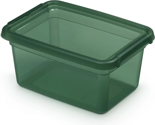 Basestore PINE kutija za pohranu s poklopcem i kopčama 1,5 l
