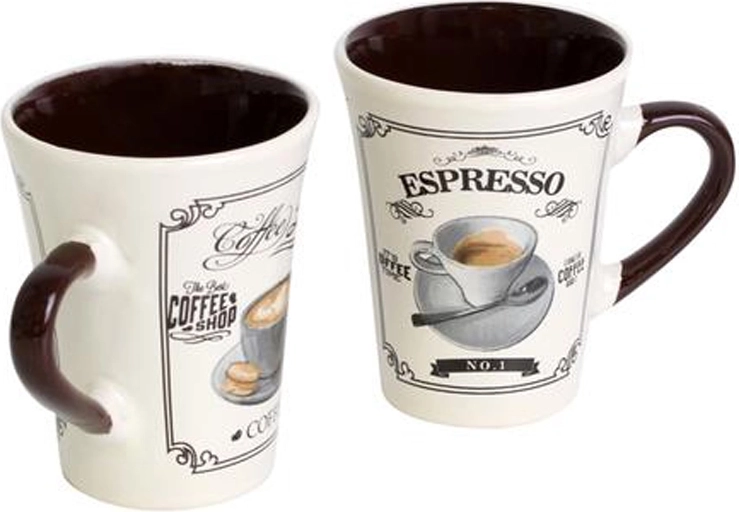 Keramička šalica za espresso TORO 80 ml, mix motiva Cafè Bistro