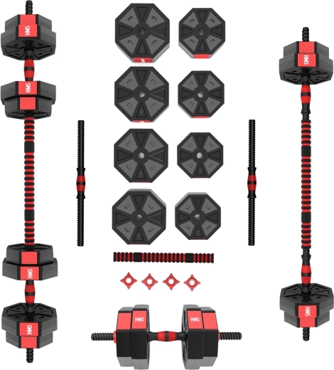 Set utega s navojem HMS SGC15 15 kg – jednoručni i šipka