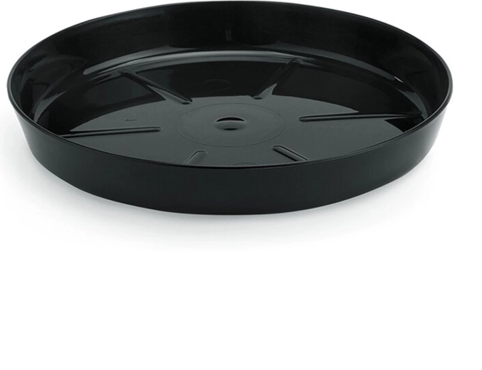 Okruglo podložje za cvjetnjak Lamela crno 28 cm