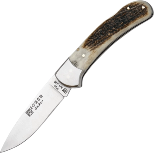 Džepni outdoor nož Joker Cocker, 9 cm, satin, jelenji rog