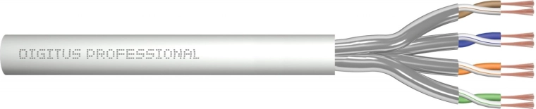 Patch kabel kat. 6A U/FTP, AWG 27/7, LS0H, 100 m, sivi