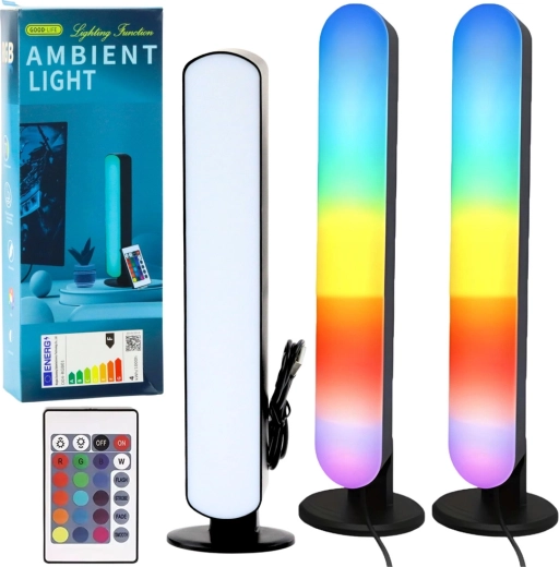Set RGB LED ambijentalnih lampi za stol s daljinskim upravljačem – 2 kom