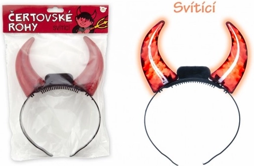 Svjetleći vražji rogovi na baterije 15 cm