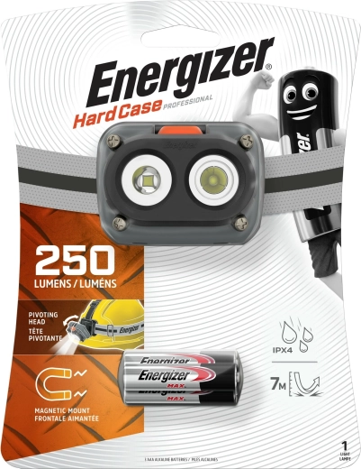Energizer magnetska čeona svjetiljka Hard Case Pro, 250 lm, IPX4