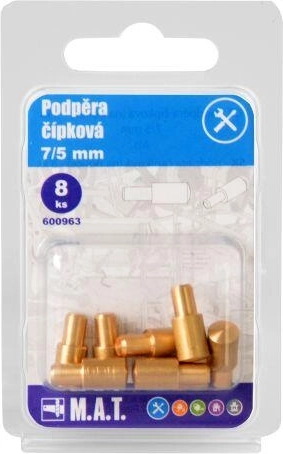 Klinasta potpora za police 7/5 mm od mjedi (8 kom)