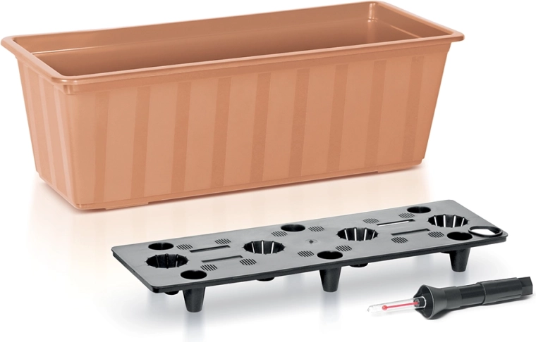 Samozalijevajuća balkonska žardinjera 60 cm terakota BALCONY CAN