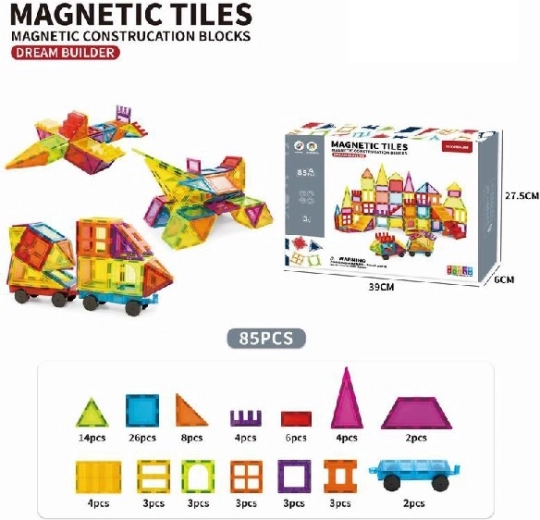 Magnetička građevna igra za djecu 85 kom