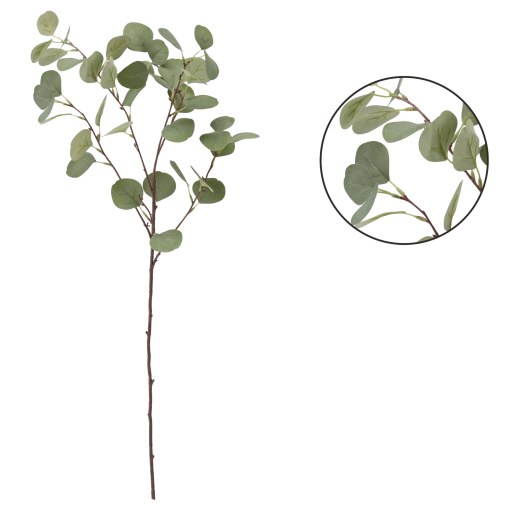 Umjetna grana s velikim zelenim listovima 90 cm