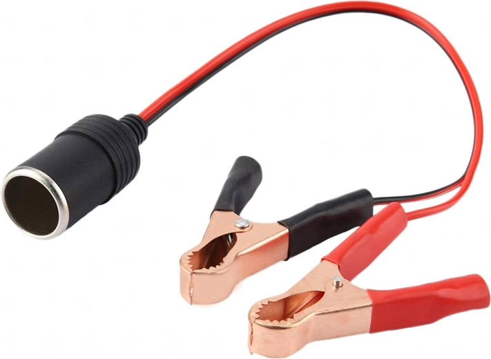 Adapter za utičnicu upaljača s krokodil kliještima 12/24 V