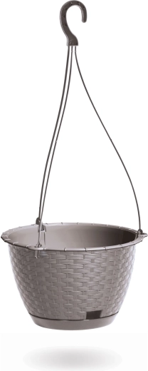 Viseća žardinjera Ratolla Round, 21,5 cm, moka