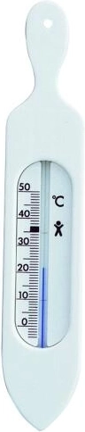Kupaonski termometar 19 cm, bijela plastika