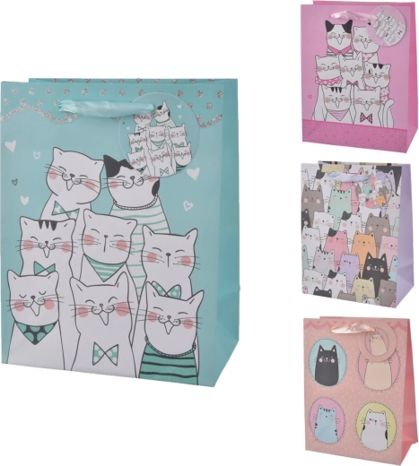 Poklon vrećica CAT 18 × 10 × 23 cm (mix 4 motiva)