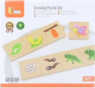 Drvene rastuće puzzle životinja i biljaka VIGA