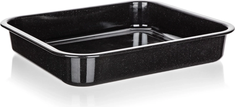 Emajlirani protvanj CULINARIA Black 41 × 37 × 7 cm