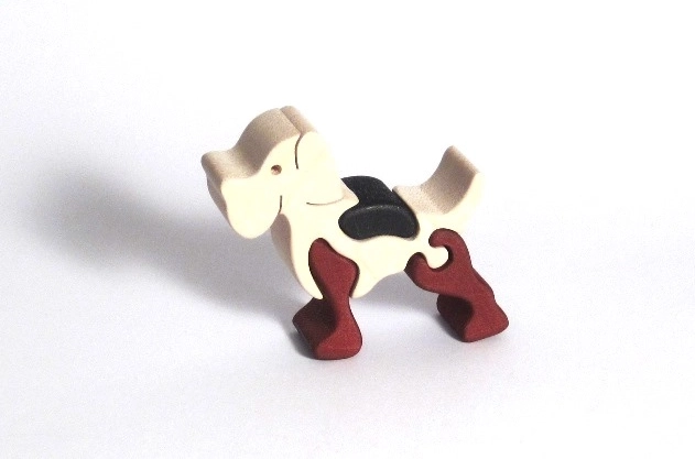 Drvene umetaljke puzzle – mali psić