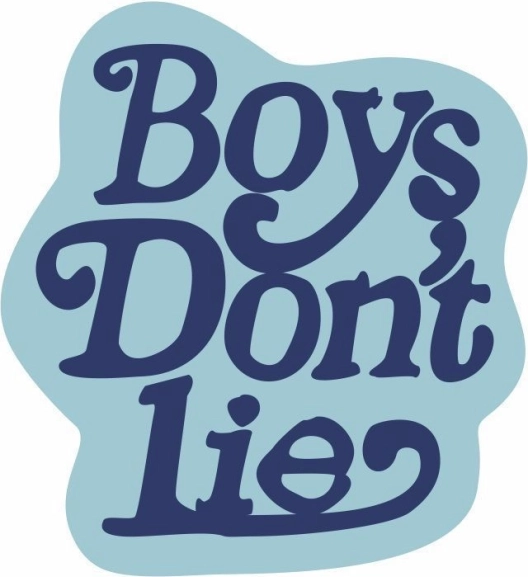 Dekorativni mekani tepih "Boy's don't lie" 80 x 80 cm - plavi