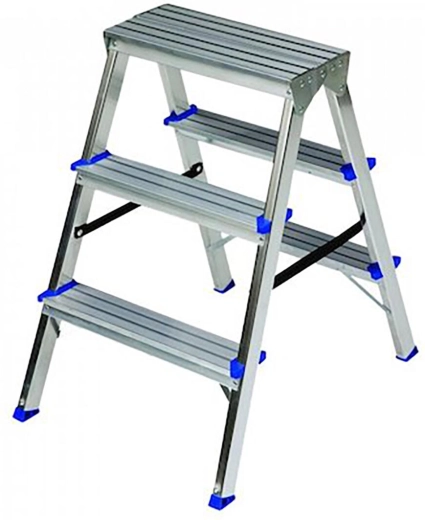 Dvostrane aluminijske stepenice 3 prečke ELKOP
