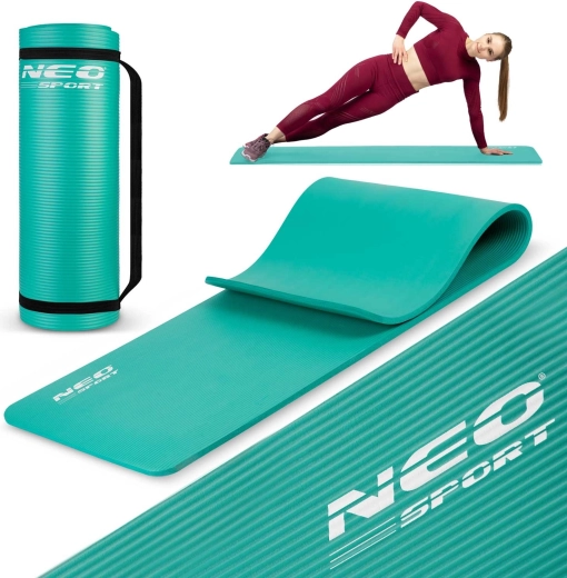 Neoprenska prostirka za vježbanje 183 × 60 cm NEO-SPORT tirkizna