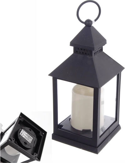 Dekorativna LED lanternа UH crna 23 cm