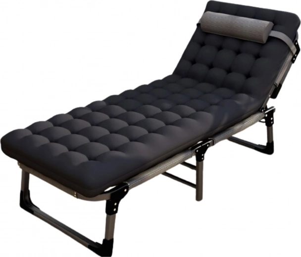 Sklopivi turistički ležaj Business, Field, Premium cot – crna