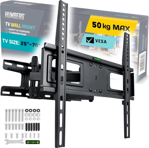 Zidni nosač za TV 25–70" Humberg, nosivost 50 kg