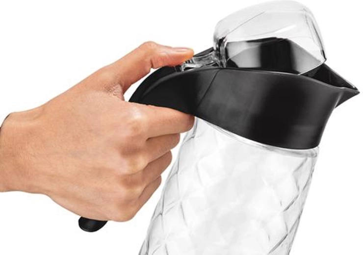Stakleni vrč s poklopcem Qlux 1,6 l