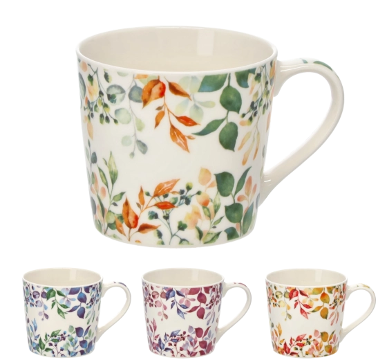 Porculanska šalica s botaničkim motivom 400 ml