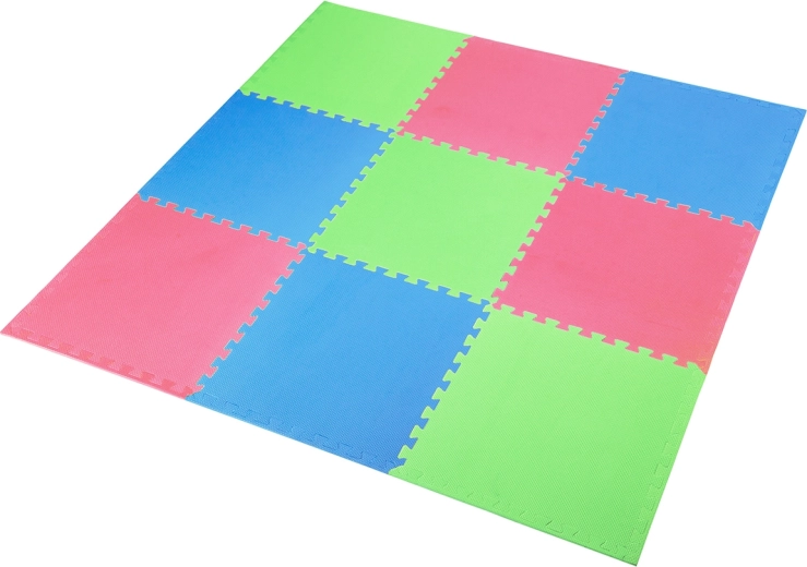 Zaštitna puzzle podloga ONE Fitness MP10, zelena–plava–crvena