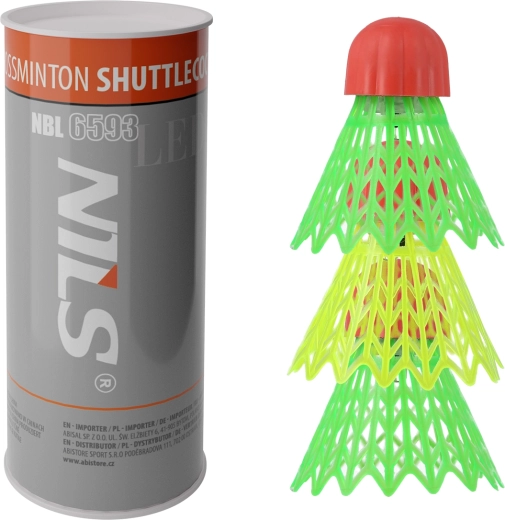 Crossminton loptice s LED NILS NBL6593 – 3 kom