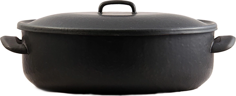 Ovalni emajlirani pekač s poklopcem 6,5 l BSE 32 × 24 cm