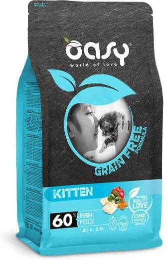 Oasy Grain Free Kitten Fish granule za mačiće 1,5 kg
