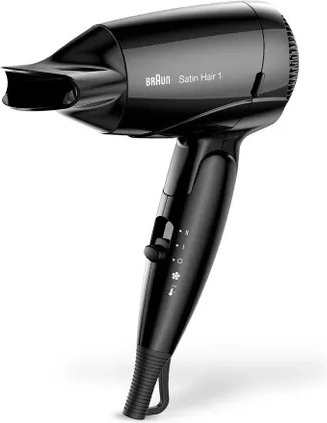 Putno sušilo za kosu 1200 W s DC motorom – BRAUN Satin Hair Style&Go, crno