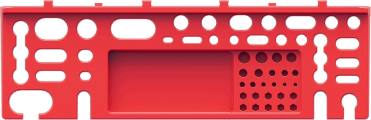 Set držača za alat 384 × 125 mm crvena za panele BINEER