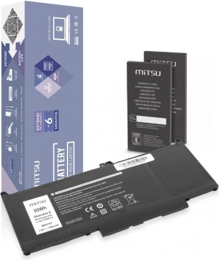 Baterija MITSU za Dell Latitude 5300/5310/7300/7400, 7200 mAh (55 Wh) 7,6 V
