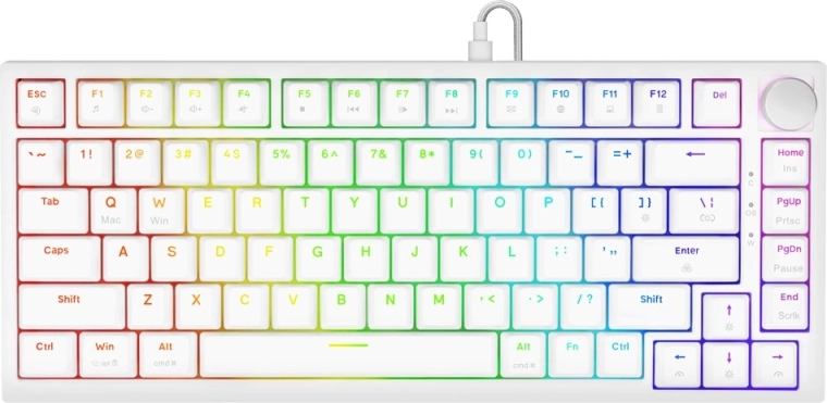 Magnetička gaming tipkovnica astral white s outemu white jade prekidačima i rgb-om