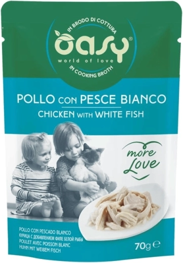 Oasy More Love piletina s bijelom ribom vrećica 70 g