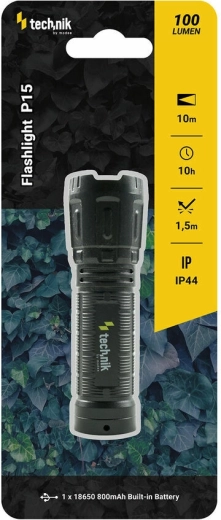 Džepna svjetiljka Technik MT-P15 s XPE LED, micro‑USB i stroboskopom