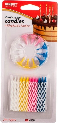 Spiralne svijeće 24+12 kom