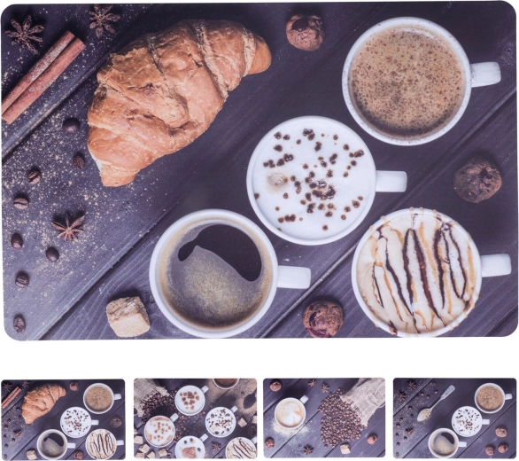 Plastični podmetač Kava 43,5 × 28,5 cm, mix dezena